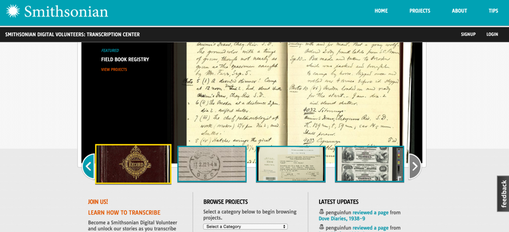 Smithsonian Transcription Project